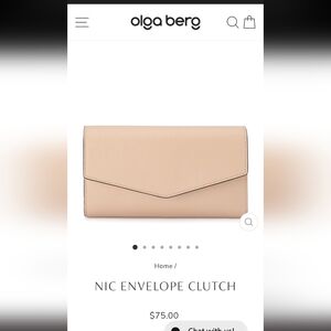 Olga Berg Nude Envelope Clutch